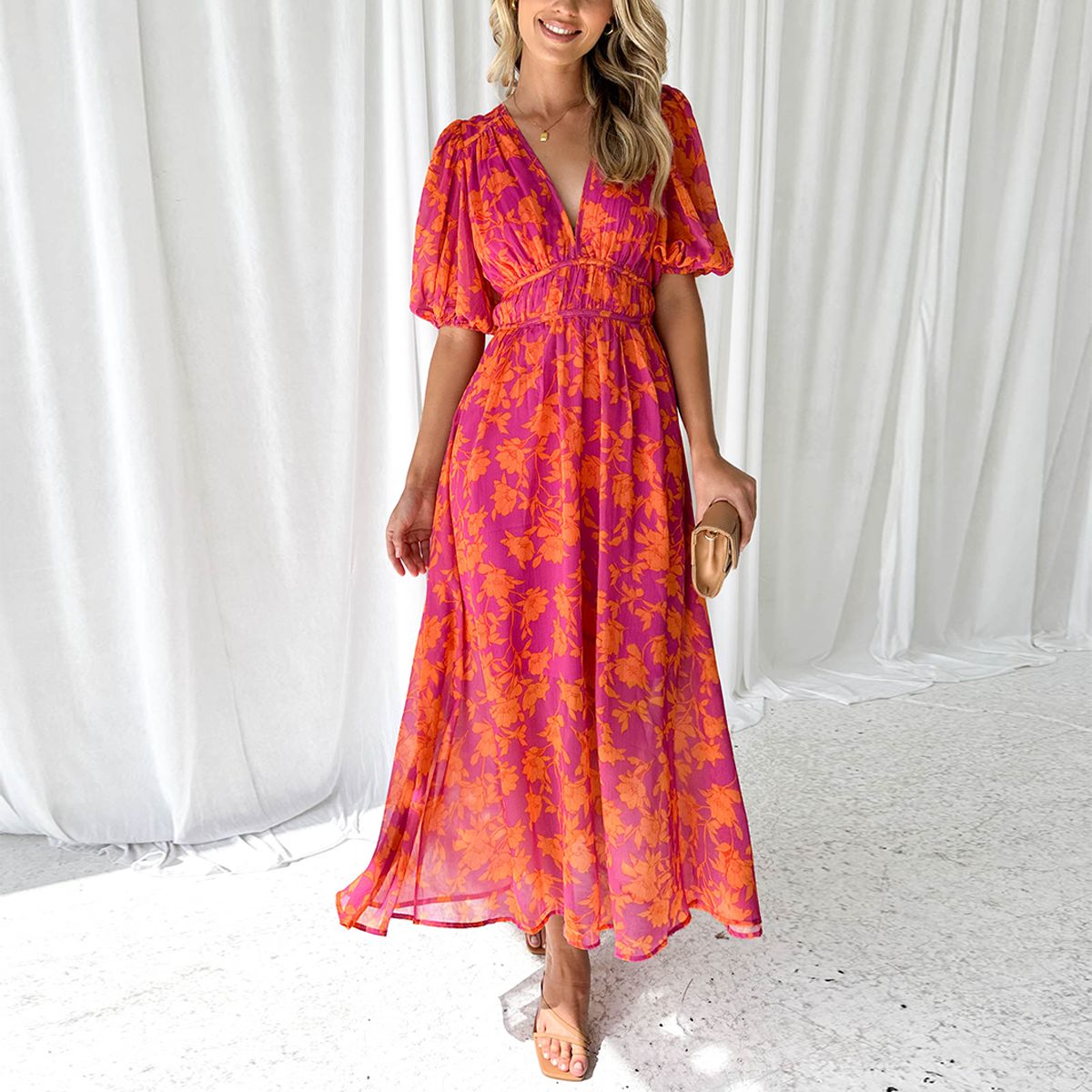 Clara | Robe longue printanière