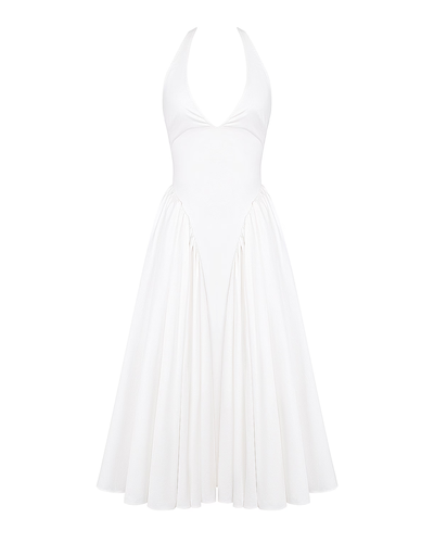 Monroe – Robe Midi Rouge au Style Iconique