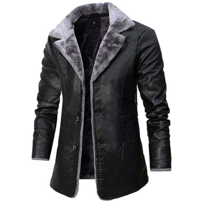 Manteau en fausse fourrure à fermeture à boutons réversible