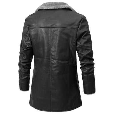 Manteau en fausse fourrure à fermeture à boutons réversible