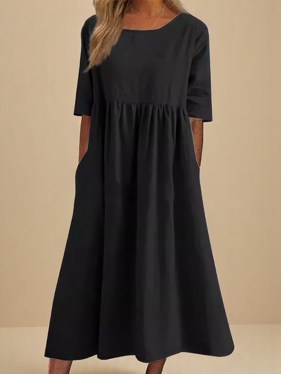 Laure | Robe légère et fluide à manches courtes