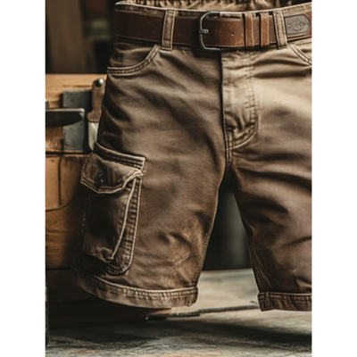 Shorts cargo multifonctionnels rétro pour hommes en ripstop