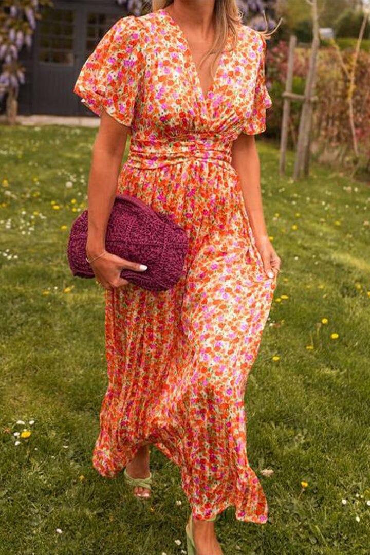 Robe Longue Élégante Sandra avec Décolleté en V
