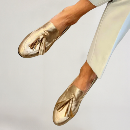 Sophie™ | Mocassins Dorés pour Femmes