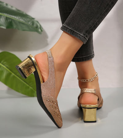BRUNA | Slingback élégante avec strass et talon confortable