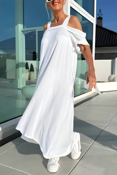Mary™ | Robe d'été longue à épaules dénudées