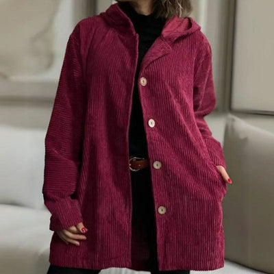 🍂 Veste à capuche en velours décontractée pour l'automne