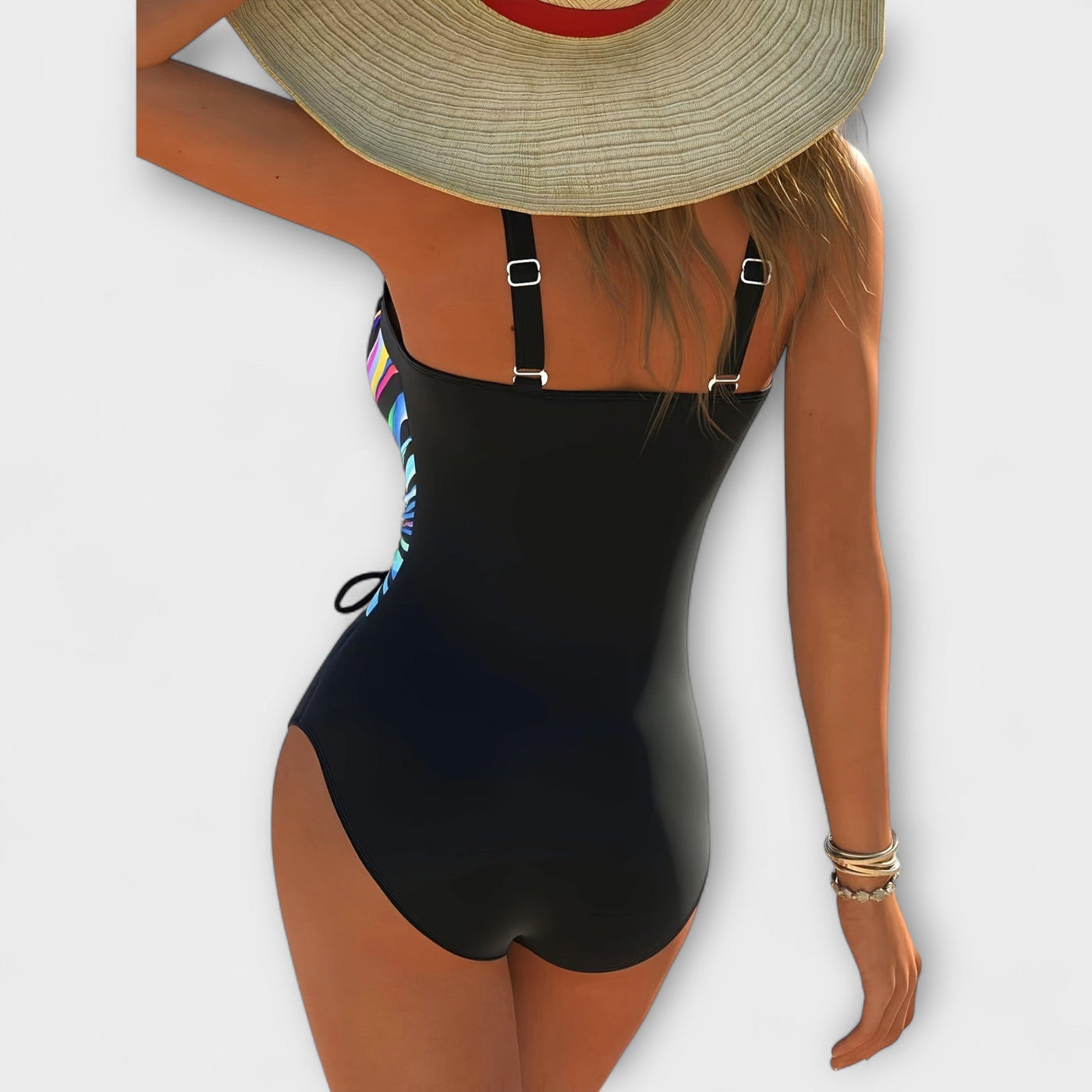 Maillot de bain mode hautement élastique avec détail croisé à l'avant