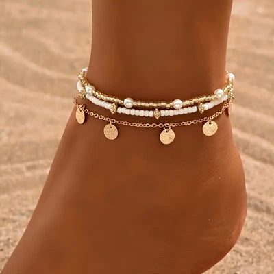 Ensemble de 3 chevillères superposées Coastal Charm | Or