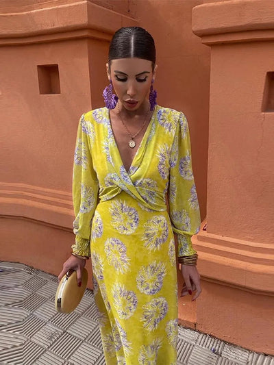 Alondra - Robe enveloppante vibrante