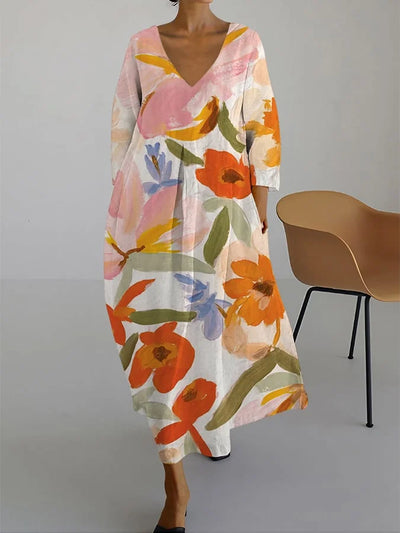 ISLA™ | Robe d'été florale avec décolleté en V