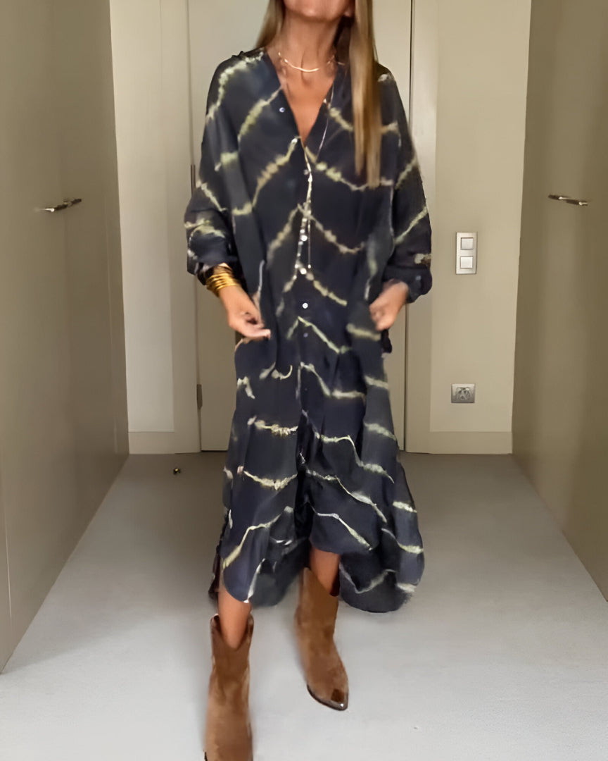 Eva | Robe maxi bohème à rayures