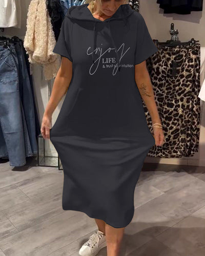 Élise | Robe décontractée à capuche