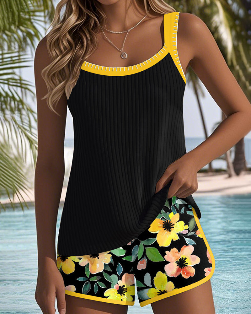 Laluna® | Ensemble de Tankini Élégant en Deux Pièces
