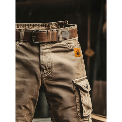 Shorts cargo multifonctionnels rétro pour hommes en ripstop