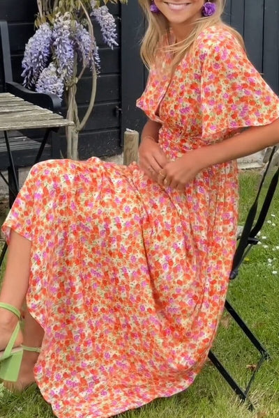 Robe Longue Élégante Sandra avec Décolleté en V