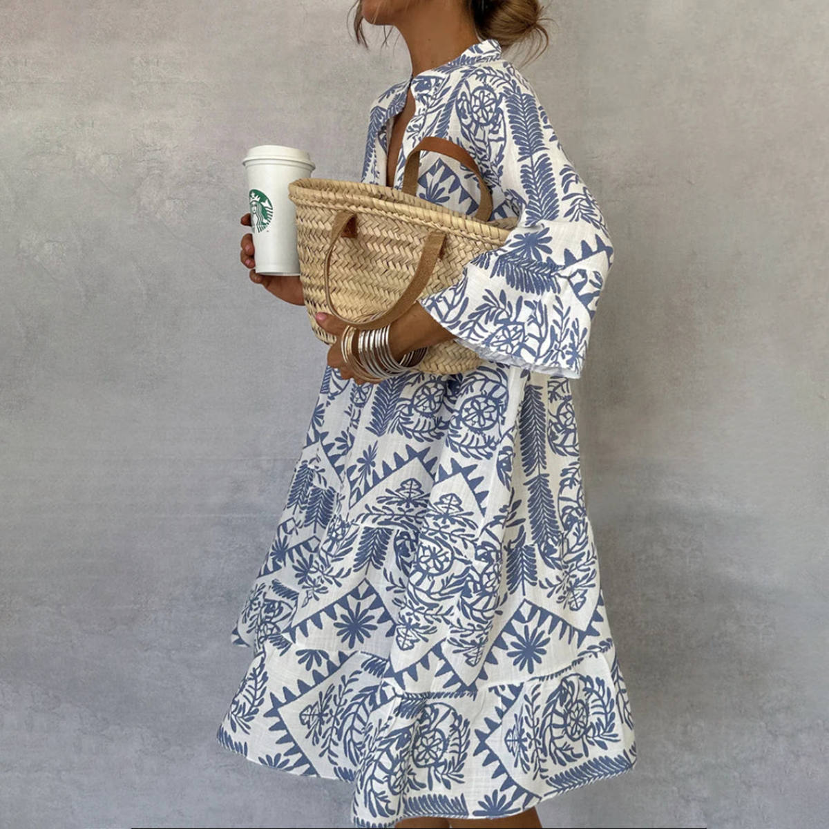 Idalina | Robe Imprimée Élégante