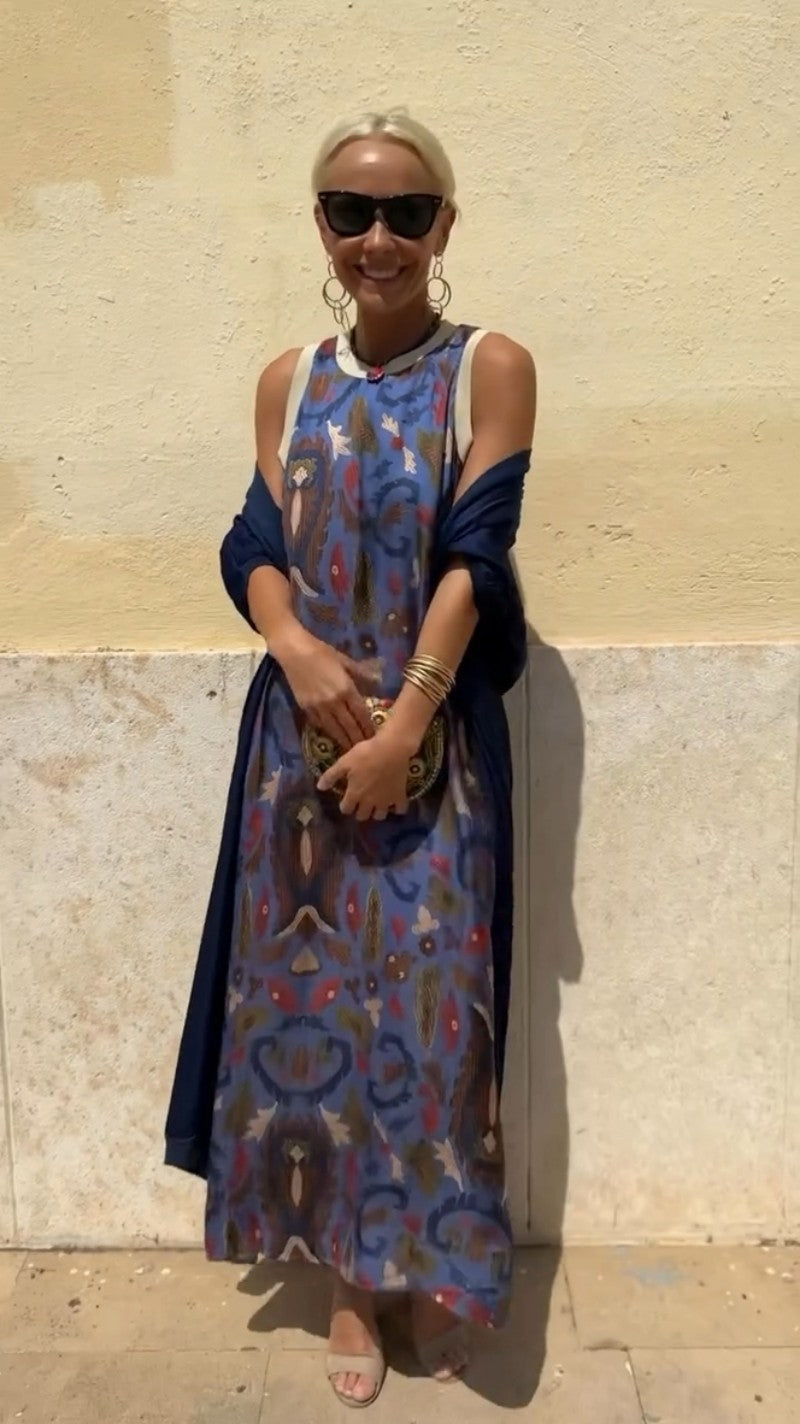 Artemisa | Robe longue élégante avec châle assorti