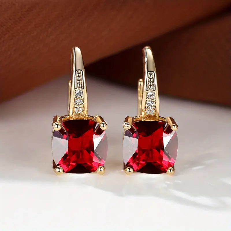 Boucles d'oreilles créoles Mystic Stone | Or