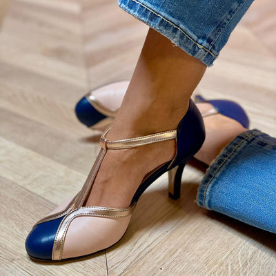 Alessia™ | Ballerines avec forme T en couleurs vives et zone de orteil ronde confortable