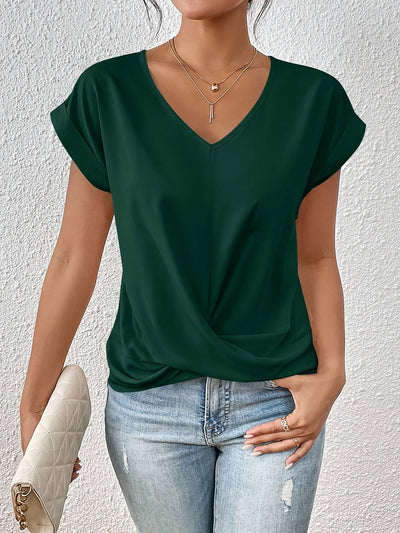 Adeline™ | T-shirt élégant à col V doux