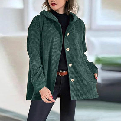 🍂 Veste à capuche en velours décontractée pour l'automne