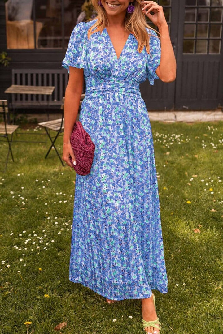 Robe Longue Élégante Sandra avec Décolleté en V