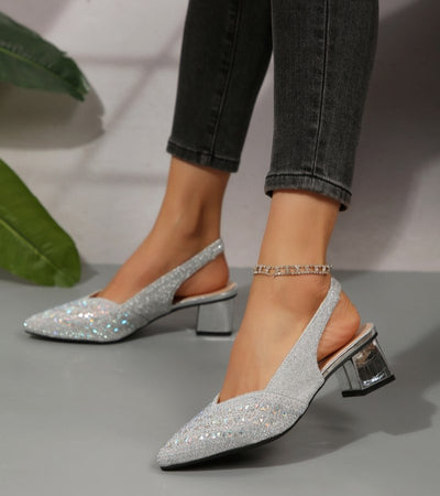 BRUNA | Slingback élégante avec strass et talon confortable