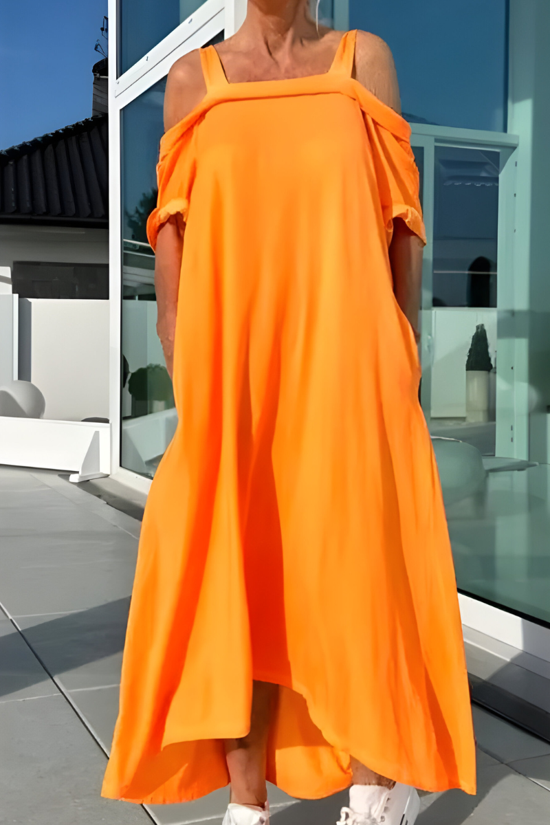 Mary™ | Robe d'été longue à épaules dénudées