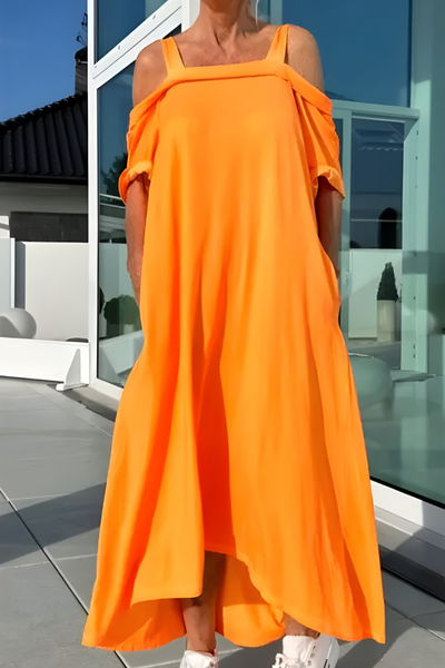 Mary™ | Robe d'été longue à épaules dénudées
