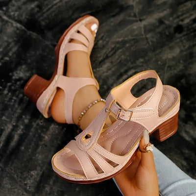 Elisa | Sandales orthopédiques à la mode avec semelle épaisse