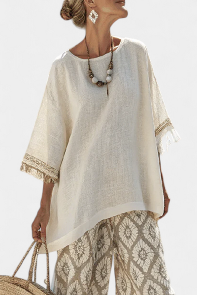 Ensemble Boho Chic Daisy : Chemise Longue et Pantalons Imprimés pour un Style Unique