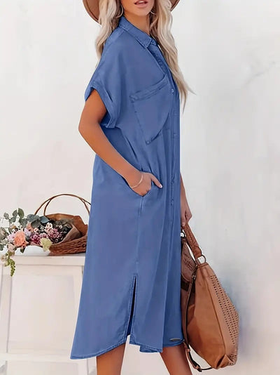 Béatrice - Robe chemise avec poches