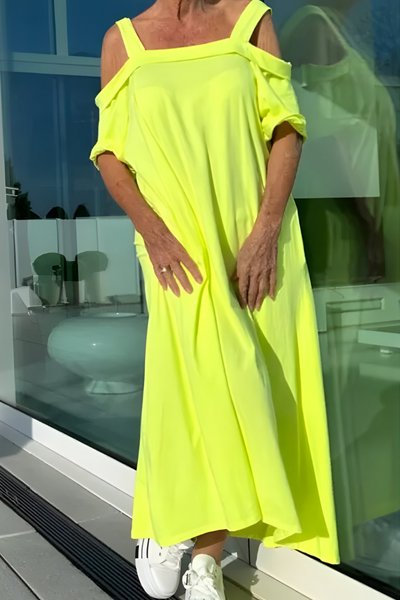 Mary™ | Robe d'été longue à épaules dénudées
