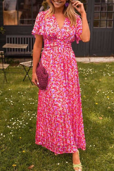 Robe Longue Élégante Sandra avec Décolleté en V
