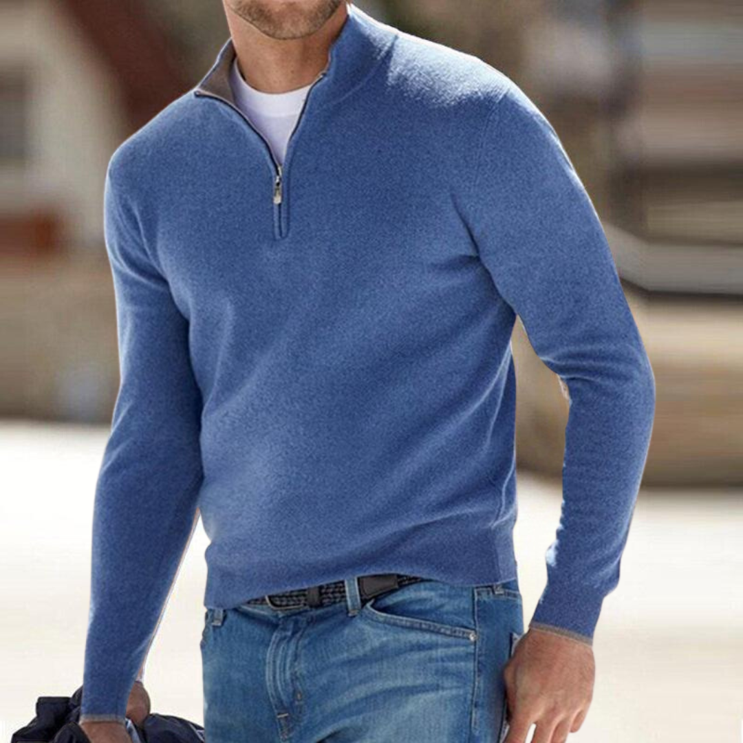 Antonio | Pull à col zippé premium