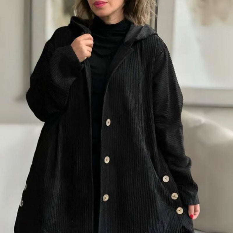 🍂 Veste à capuche en velours décontractée pour l'automne