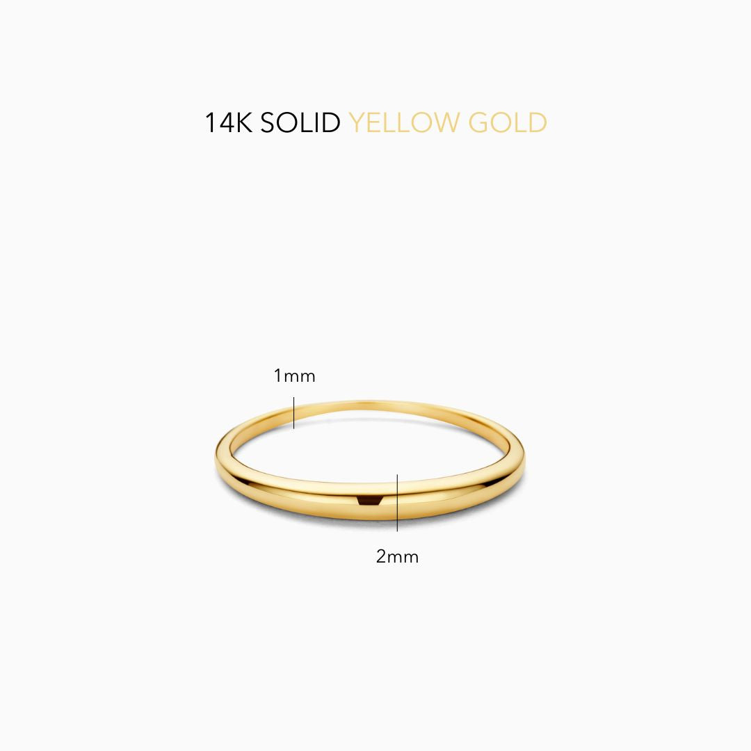 Anello Slim Dome | Or