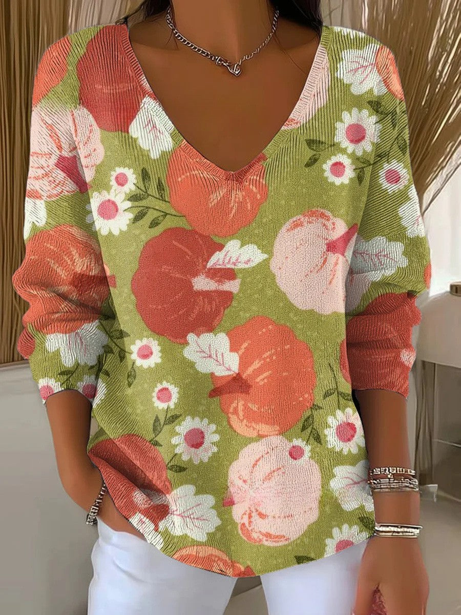 CHLOE | Pull en tricot avec décolleté en V