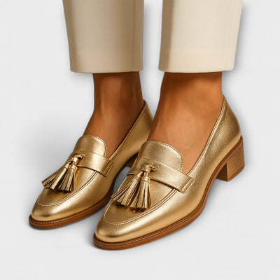 Mocassins Céleste avec Élégantes Franges
