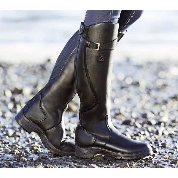 Bottes d'équitation en cuir imperméable pour femmes