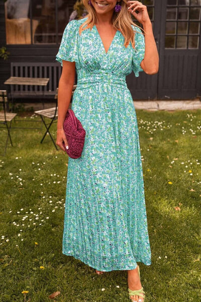 Robe Longue Élégante Sandra avec Décolleté en V