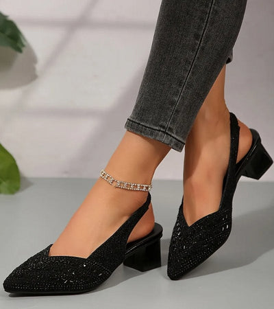 BRUNA | Slingback élégante avec strass et talon confortable