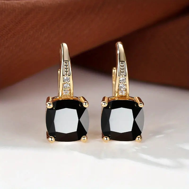 Boucles d'oreilles créoles Mystic Stone | Or