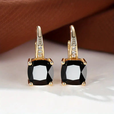 Boucles d'oreilles créoles Mystic Stone | Or