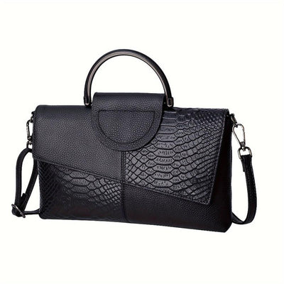 Cassandra | Sac à Main avec Motif Cuir de Crocodile Opulent