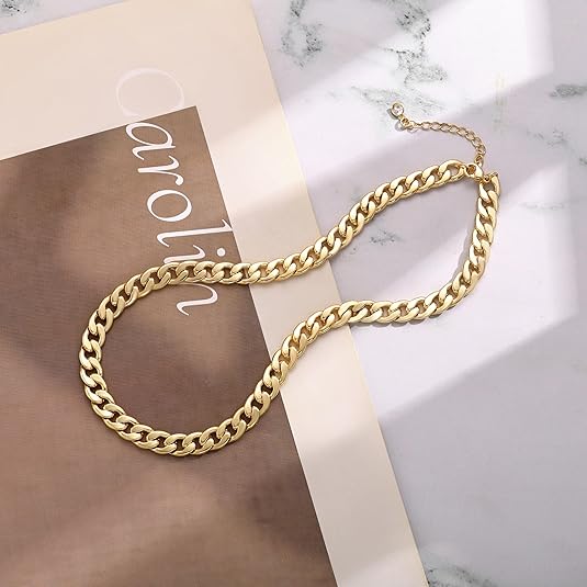 Collier avec de grosses mailles cubaines | Or