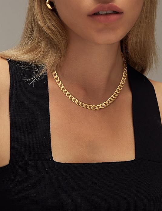 Collier avec de grosses mailles cubaines | Or