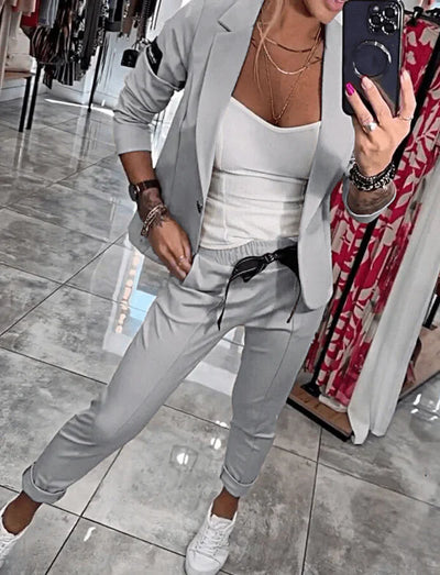 Tracy™ | Ensemble Blazer et Pantalon Fluide