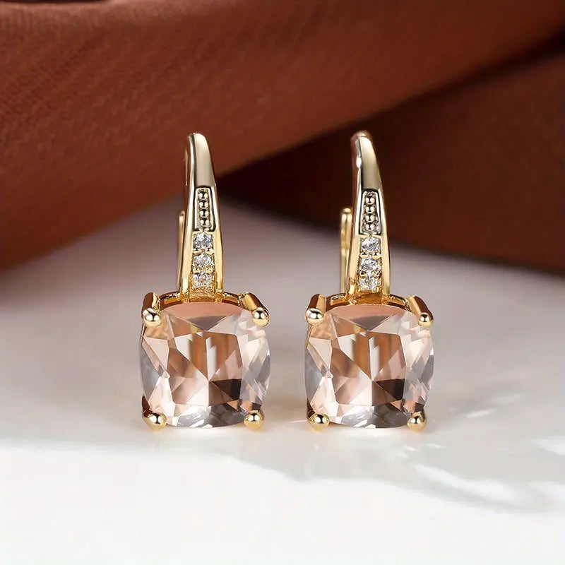 Boucles d'oreilles créoles Mystic Stone | Or